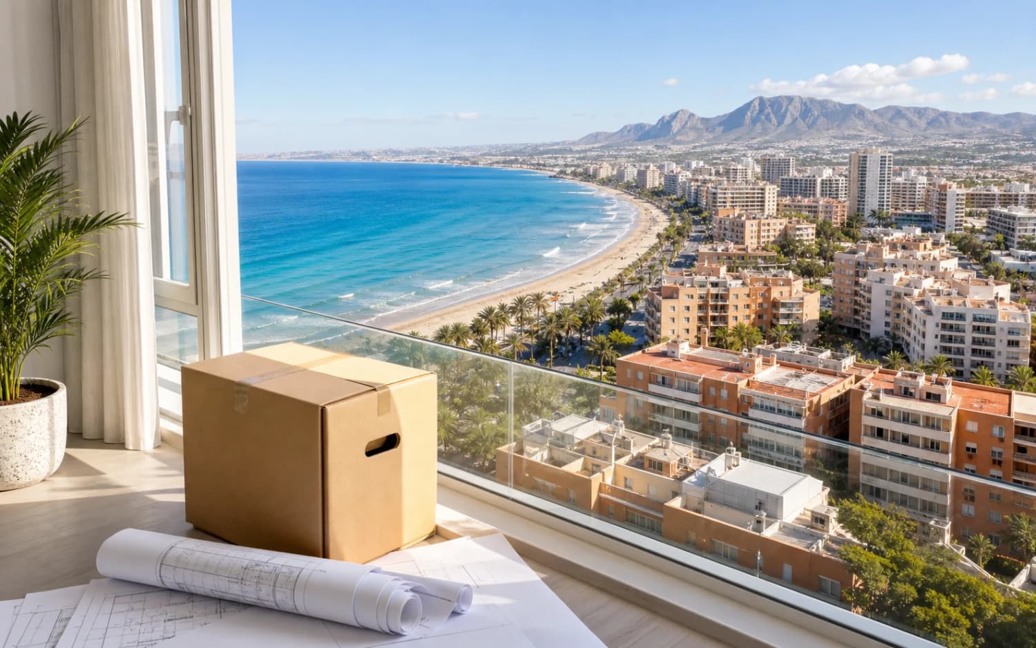 Vistas de Playa de San Juan desde una vivienda con planos de compra